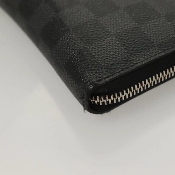 LOUIS VUITTON Damier Graphite Zippy Wallet Vertical N63095 LV Auth SW1050 - Picture 4 of 16